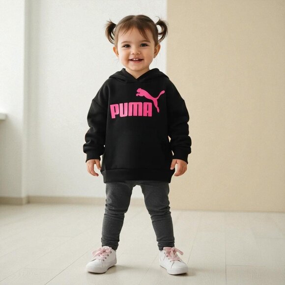 Puma Black Logo Hoodie Size 3T - Picture 8 of 8